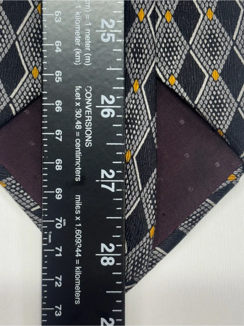 Vintage 90s Louis Feraud Silk Geometric Wide Tie Made in USA